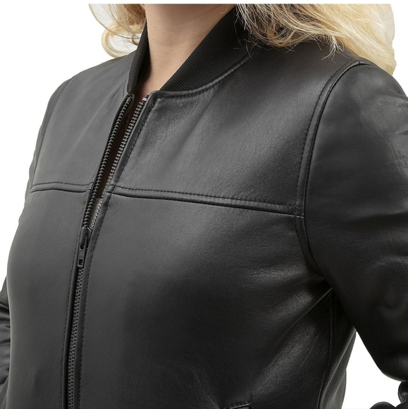 Whet Blu Dani Bomber Real Leather Jacket - Picture 1 of 5